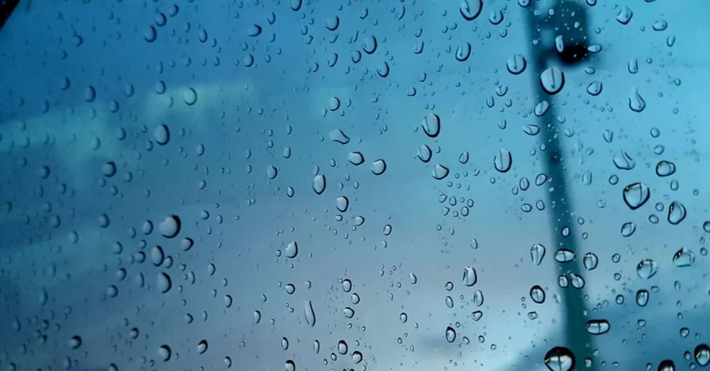 raindrops on glass